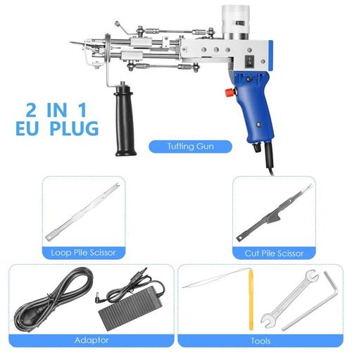 Tufting Gun, Loop Pile- und Cut Pile-Optionen, EU-Stecker 220V, EU STECKER 220V-a