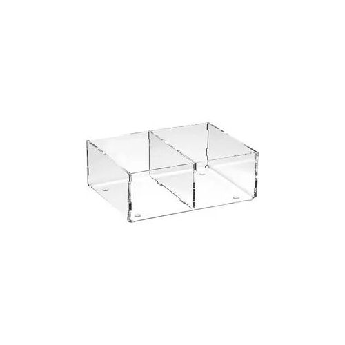 Sortierbox aus Plexiglas transparent, 2 Fächer, 160 x 50 x 120 mm - 93 004 94