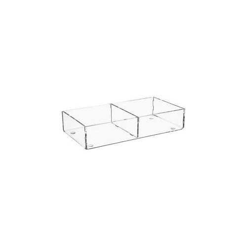 Sortierbox aus Plexiglas transparent, 2 Fächer, 240 x 120 x 50 mm - 93 156 22