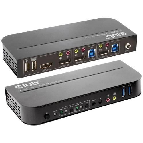 club3D KVM Switch 4K60Hz KVM-Umschalter HDMI Fernbedienung 4096 x 2160 Pixel