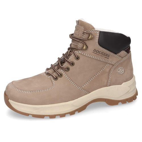 Winterstiefel DOCKERS BY GERLI Gr. 46, grau (taupe) Herren Schuhe High Top Sneaker, Schnürboots mit weich gepolstertem Schaftrand