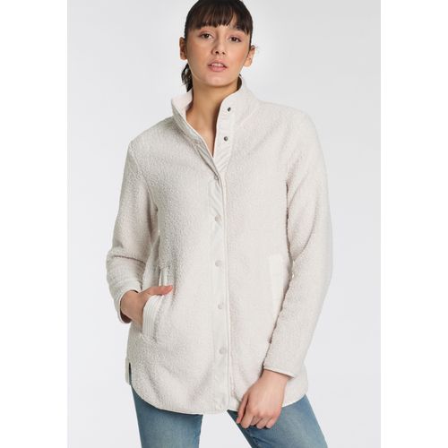 Plüschjacke CMP "D Teddyjacke" Gr. 48, beige (vaniglia) Damen Jacken