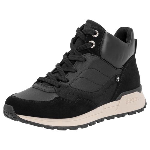 Sneaker RIEKER EVOLUTION Gr. 38, schwarz Damen Schuhe Freizeitschuh, High Top Sneaker, Schnürboots mit Schaftrandpolster