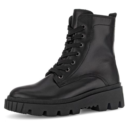 Schnürboots GABOR Gr. 37, schwarz Damen Schuhe Plateau, Schnürstiefelette, Chunky Boots mit Innenreißverschluss