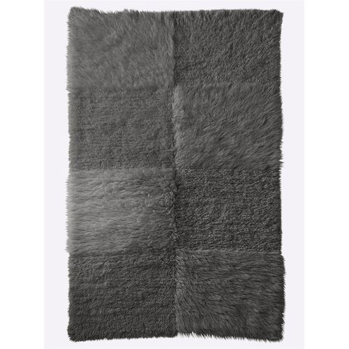 Teppich HEINE HOME Gr. 3, grau, B:90cm H:70mm L:160cm, Wolle, Schurwolle, Teppiche