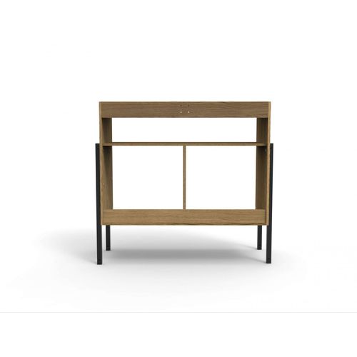 andas Sideboard »Finton«, Kommode mit 3 offenen Fächern, Korpuss aus massiver Eiche