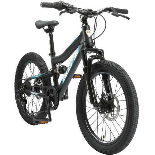 Jugendfahrrad BIKESTAR Fahrräder Gr. 30cm, 20 Zoll (50,80cm), schwarz Kinder