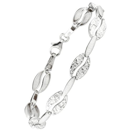 Armband JOBO, silber (silber 925), Armbänder, Damen, Silber 925 (Sterlingsilber), 925 Silber gehämmert