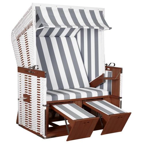 deVries Strandkorb Profi Nordsee Sylt PVC white Des. 989