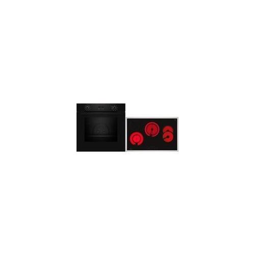 BX48PB, Backofen-Set schwarz/edelstahl