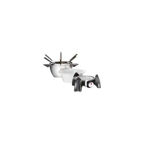 Fondue-Set 48615 edelstahl/schwarz, 500 Watt, Edelstahl- und Keramiktopf