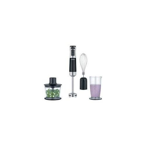 Stabmixer SM 3772 schwarz/edelstahl, 600 Watt, mit Zerkleinerer und Schneebesen