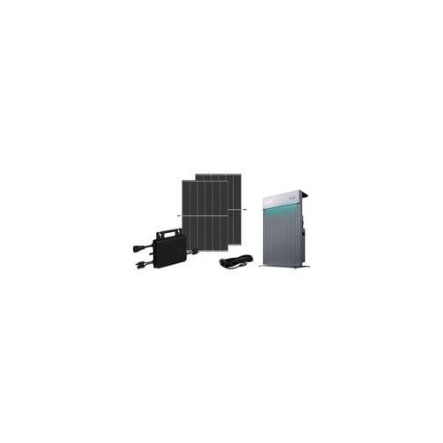Balkonkraftwerk-Set BKW800/880_BLACK FRAME 0% + AIO 2400 0% MWST, inkl. HMS-800W-2T WIFI, Zendure AIO 2400 All-In-One