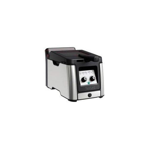 Fritteuse Clear Duo FR600D edelstahl/schwarz, 2.000 Watt, Ölbehälter 3,5 Liter