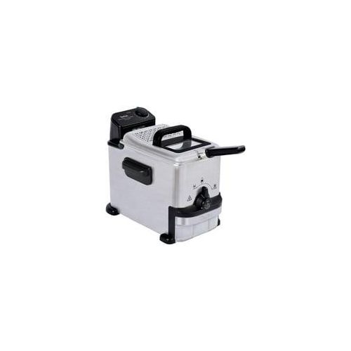 Fritteuse Oleoclean Compact FR7016 edelstahl/schwarz, 1.500 Watt, Ölbehälter 2 Liter
