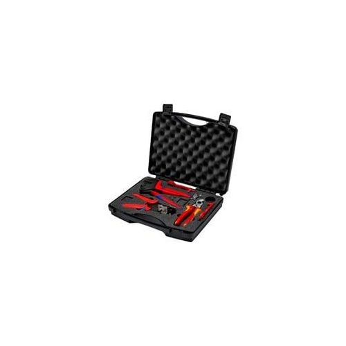 Werkzeugkoffer Photovoltaik, für Solar-Steckverbinder MC4, Werkzeug-Set schwarz, 7-teiliges Sortiment, für Kabel bis 10mm²