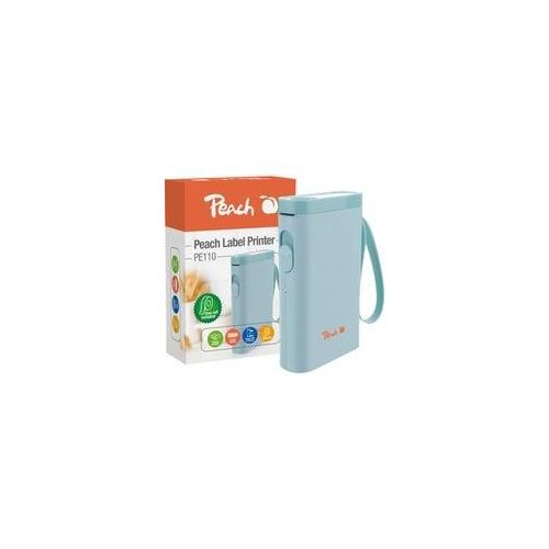 PE110, Etikettendrucker blau, Thermodirektdruck