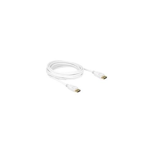 Kabel DisplayPort 1.2 Stecker > DisplayPort Stecker 4K weiß, 5 Meter