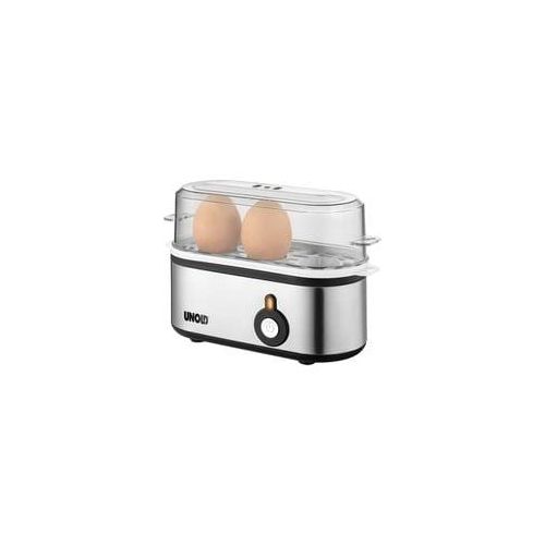 Eierkocher Mini edelstahl/schwarz, 210 Watt, für 3 Eier