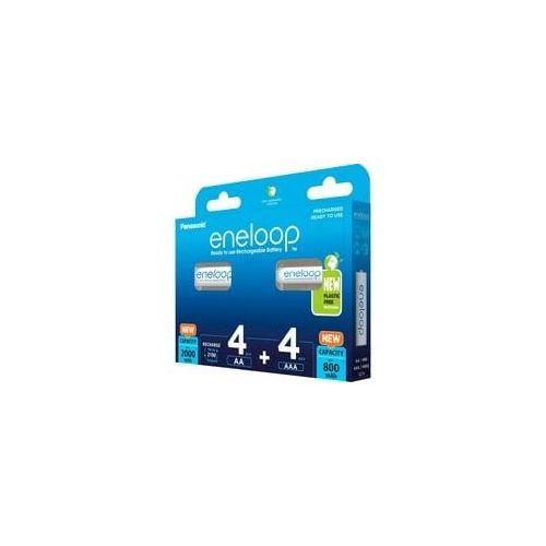 Akku eneloop 4+4 Kombi 1,2V, 4x Micro AAA + 4x Mignon AA 8 Stück