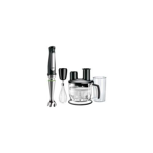 MultiQuick 7 Stabmixer MQ 7075X schwarz/edelstahl, 1.000 Watt, mit Küchenmaschinen-Aufsatz, Schneebesen