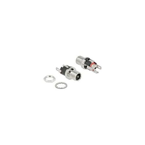 Steckverbinder DC 5,5 x 2,1 x 12,0mm Buchse zum Einbau, Stecker Lötversion