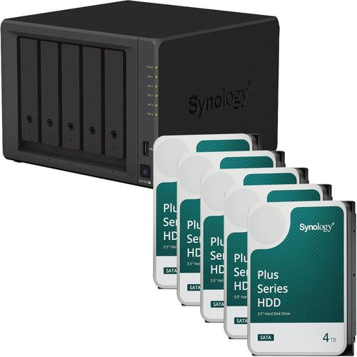 Synology DiskStation DS1522+ 5 Einschübe NAS-Server Leergehäuse + 20 TB Synology Plus (5x 4TB)