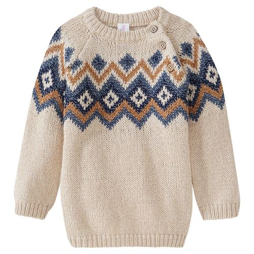 Baby Strickpullover mit Norwegermuster