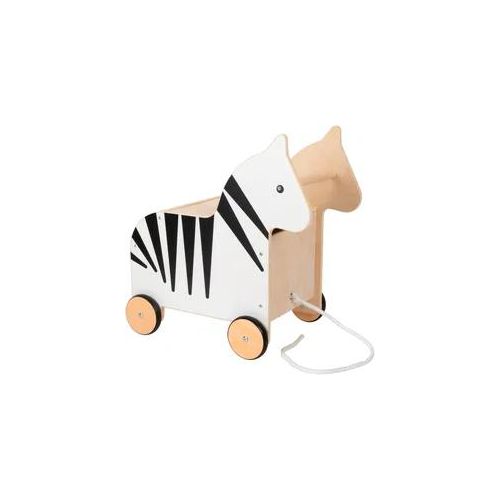 Spielzeugtruhe SMALL FOOT "Wildlife Zebra" Aufbewahrungsboxen Gr. B/H/T: 50cm x 52cm x 32cm, Zebra, weiß (weiß/natur) Kinder mit Rollen