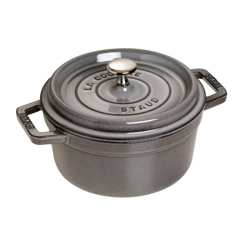 Staub La Cocotte Cocotte 22 cm, rund, Graphit-Grau, Gusseisen Image