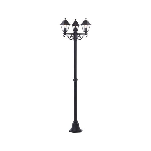 BRILLIANT Nissie Außenstandleuchte 3flg schwarz 3x A60, E27, 60W, geeignet für Normallampen (nicht enthalten)