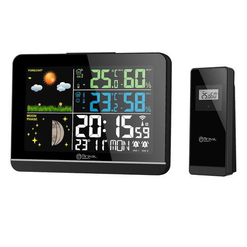 Miraval Funk-Wetterstation mit Farbdisplay und Außensensor