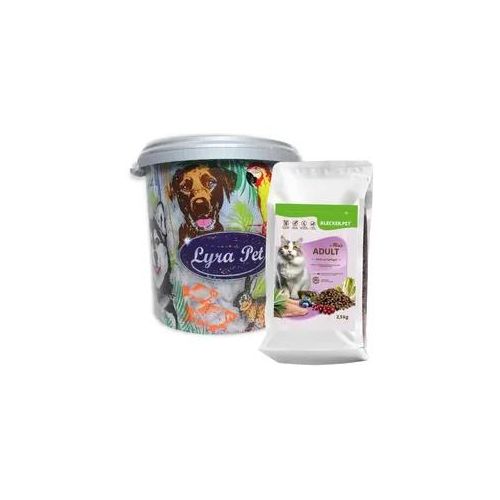 2,5 kg Lecker.Pet® Mia's Adult Herzhaftes Geflügel Katzenfutter Trockenfutter Vollnahrung in 30 L Tonne