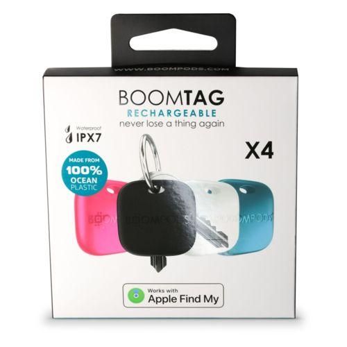 Boompods Boomtag Rechargeable 4er Black, Blue, White, Pink