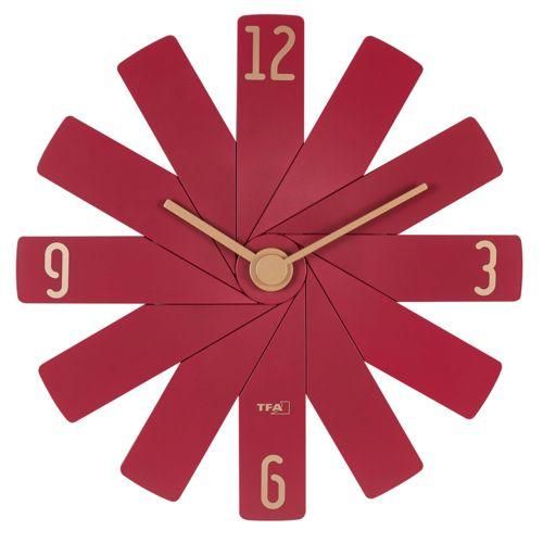 TFA Clock in the box rot Wanduhr