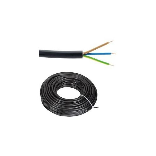 Erdleitung / Starkstromkabel 0,6/1kV NYY-J 3 x 1,5 mm2 - Farbe schwarz - Rolle je 50 m ** 1m/0,92 EUR