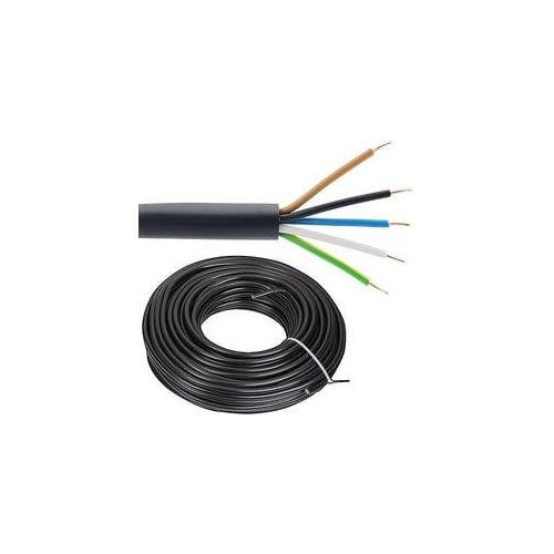 Erdleitung / Starkstromkabel 0,6/1kV NYY-J 5 x 1,5 mm2 - Farbe schwarz - Rolle je 50 m ** 1m/1,45 EUR