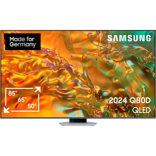 SAMSUNG QLED-Fernseher, Neural Quantum 4K AI Gen2 Prozessor, bis zu 120Hz, G (A-G), Fernseher, silber, 75