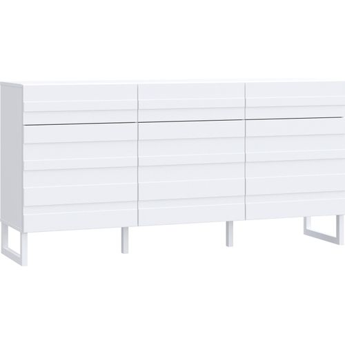 Sideboard FORTE Sideboards Gr. B/H/T: 164,6cm x 82,4cm x 41,6cm, 3 St., weiß