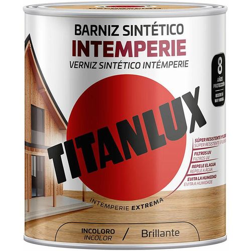 Barniz sintético intemperie brillante incoloro 4L Titanlux M14100004