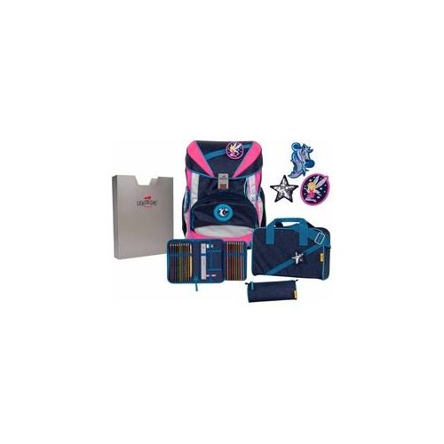 DerDieDas ErgoFlex Schulranzen-Set, 5-teilig mit Sporttasche Blue Fairy