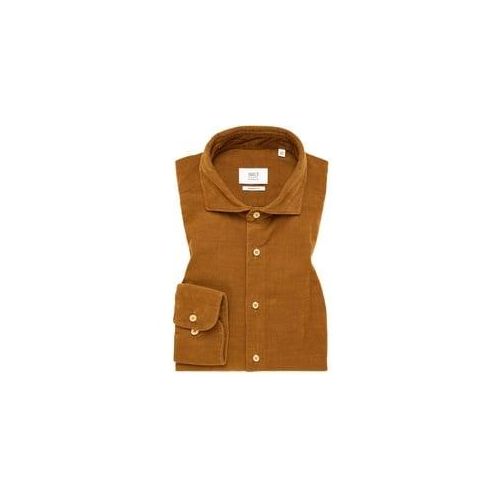 MODERN FIT Hemd in camel unifarben, camel, 46