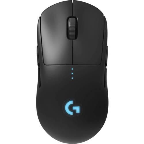 Logitech Gaming G Pro Gaming-Maus Funk Optisch Schwarz 6 Tasten 16000 dpi Beleuchtet, Austauschbare Seitenteile, Abnehmbares Kabel