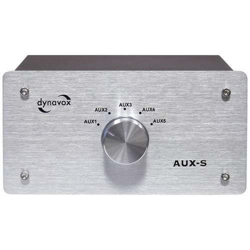 Dynavox AUX-S Cinch-Audio-Switch Metallgehäuse Silber