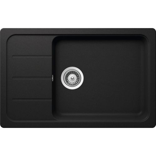 Küchenspüle SCHOCK "Formhaus D-100LS", schwarz (nero), B:78cm H:29,9cm T:50cm, Quarz, Acryl, Küchenspülen, ür kleine Küchen