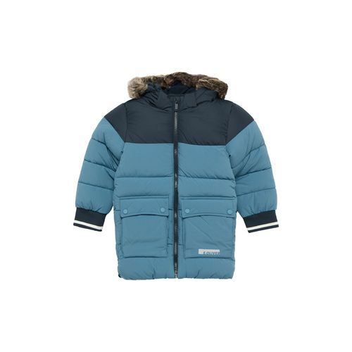 Outdoorjacke S.OLIVER JUNIOR Gr. 140, blau (mid blue) Jungen Jacken mit Kapuze