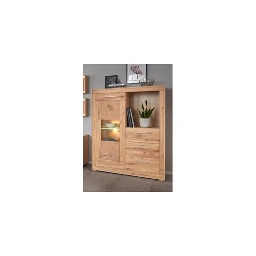 Highboard VOGL MÖBELFABRIK Sideboards braun (eichefarben chalet/wildeiche massiv) Breite 107 cm