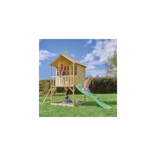 Spielhaus 50NRTH "»Holz Stelzenhaus, Wald«" Spielhäuser beige (natur) Kinder Spielhaus mit Rutsche, Natur