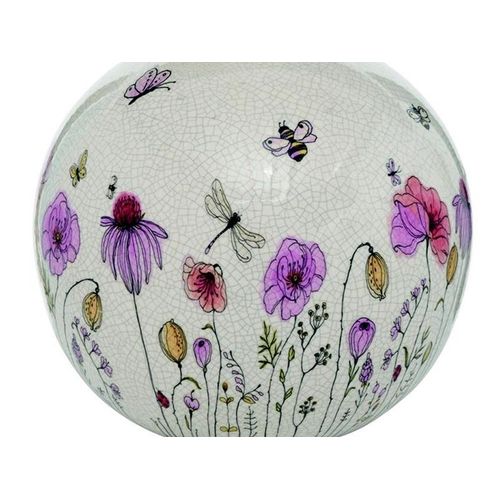 Deko-Kugel Babette, D 25,00 cm, Steingut, Crackle, Floral,