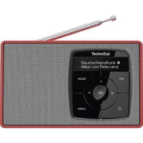 TechniSat DIGITRADIO 2 Tischradio DAB+, UKW DAB+, UKW, Bluetooth® Weckfunktion Rot-Silber